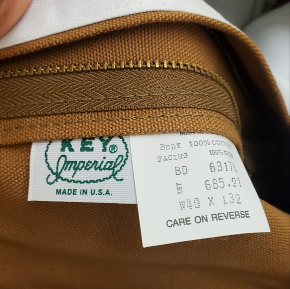 New with tags Rare vintage Key Imperial canvas work pants W40 × L32 - Picture 13 of 13